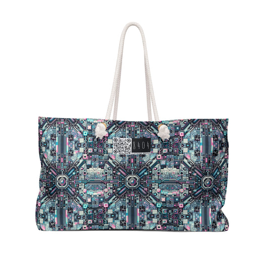 Digital Renaissance Tech-Forward Maximalism Weekender Bag - 8404 Design-44