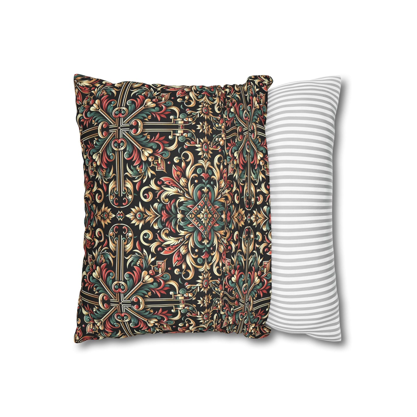Streetwear Renaissance Artistic Clash of Old and New Faux Suede Square Pillowcase - 8404 Design-46