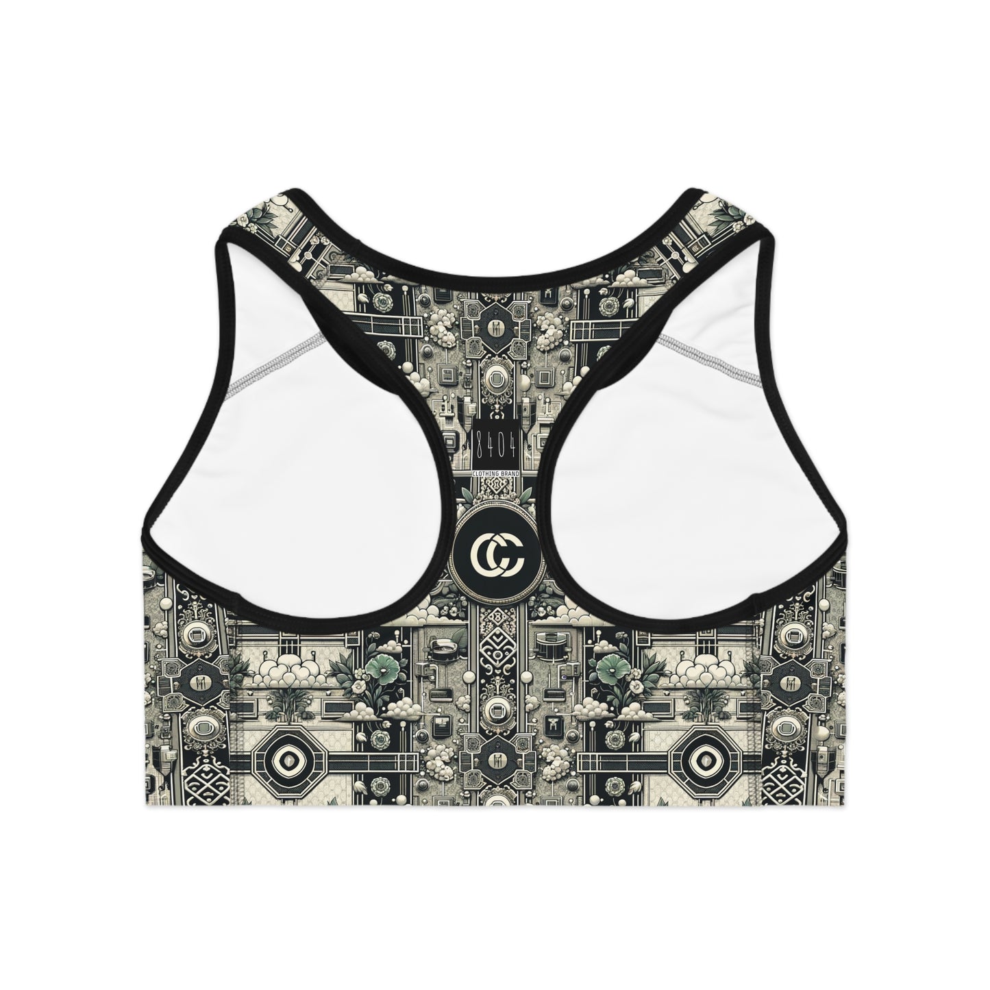 Cyber Garden Party Tech Garden Extravaganza Sports Bra - 8404 Design-54