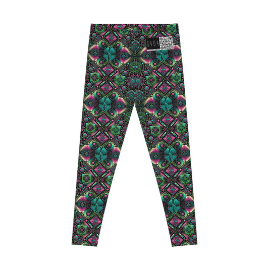 Tech-Infused Graphics Tech-Forward Streetwear Stretch Leggings - 8404 Design-45