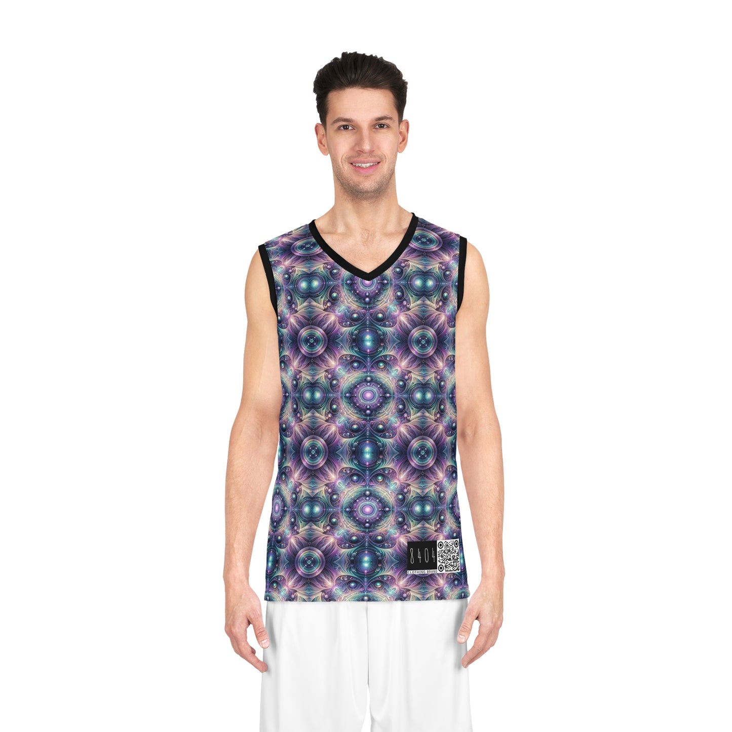 Iridescent Tech Fusion Tech-Forward Streetwear Basketball Jersey - 8404 Design-61