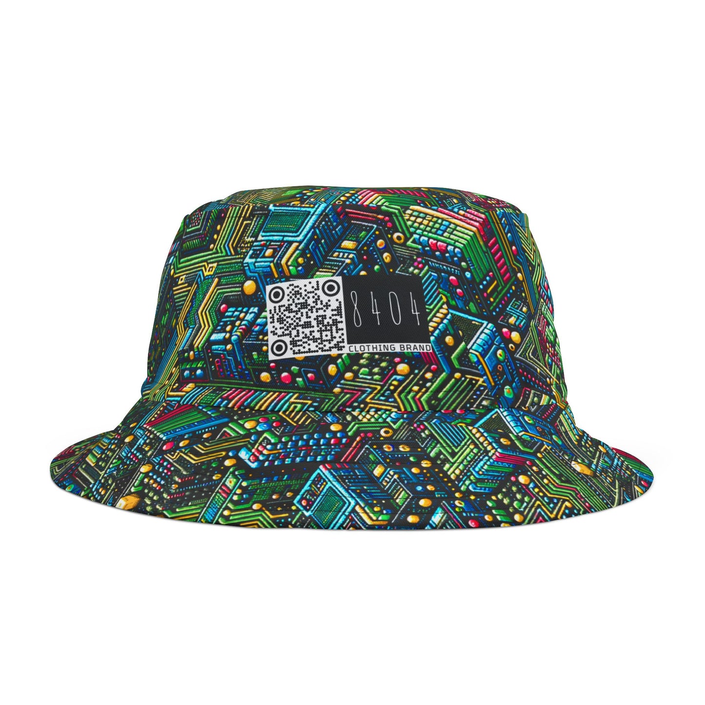 Digital Nomad Chic Cyberpunk Tech Bucket Hat - 8404 Design-56