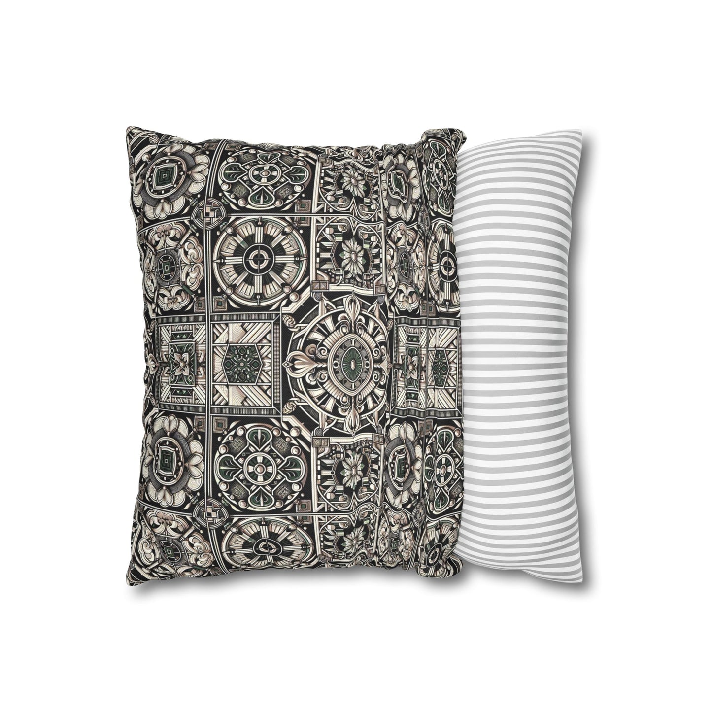 Cyber Garden Party Tech Garden Extravaganza Spun Polyester Square Pillowcase - 8404 Design-45
