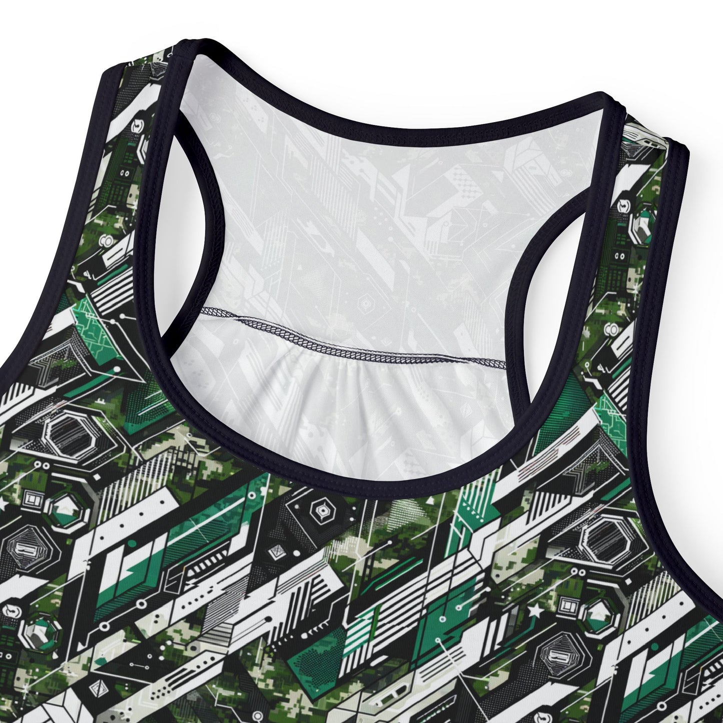 Tech Camo Fusion Tech-Forward Streetwear With a Futuristic Edge Women's Tank Top - 8404 Design-63