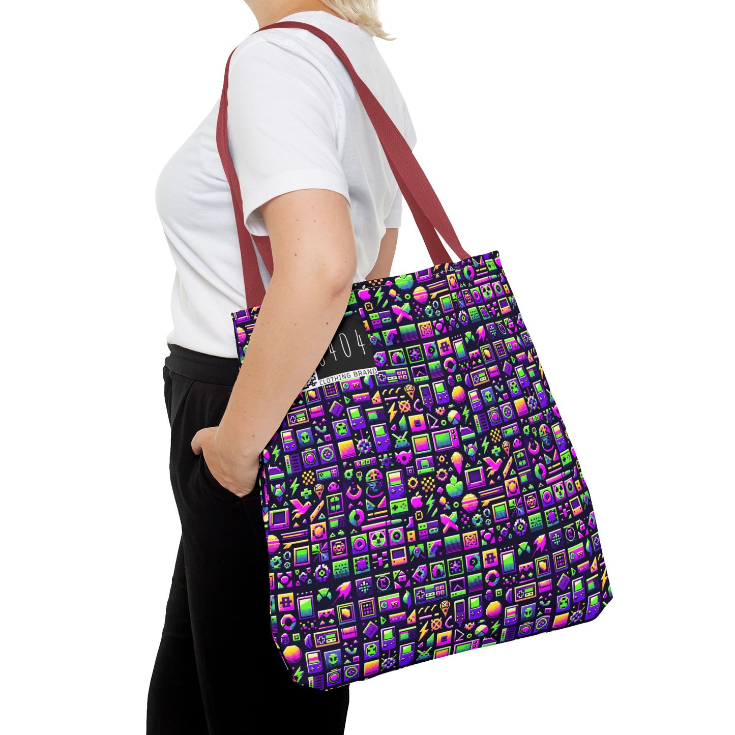 Digital Nostalgia Remix Modern Vintage Fusion Tote Bag - 8404 Design-49