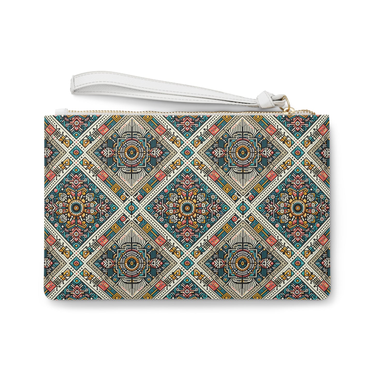 Cultural Fusion Tech Blend of Cultural Heritage With Tech-Inspired Elements Clutch Bag - 8404 Design-64
