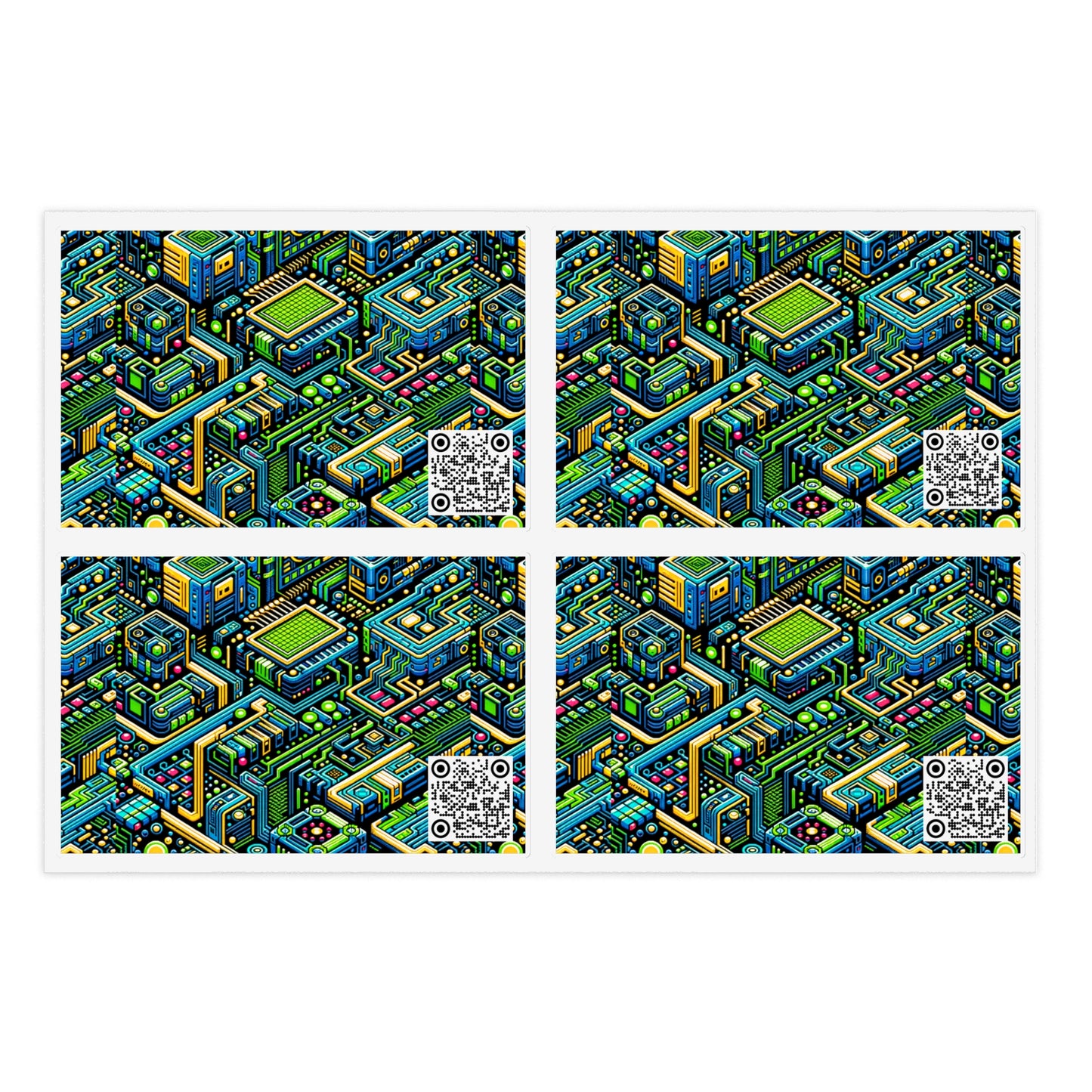 Digital Nomad Chic Cyberpunk Tech Sticker Sheets - 8404 Design-47
