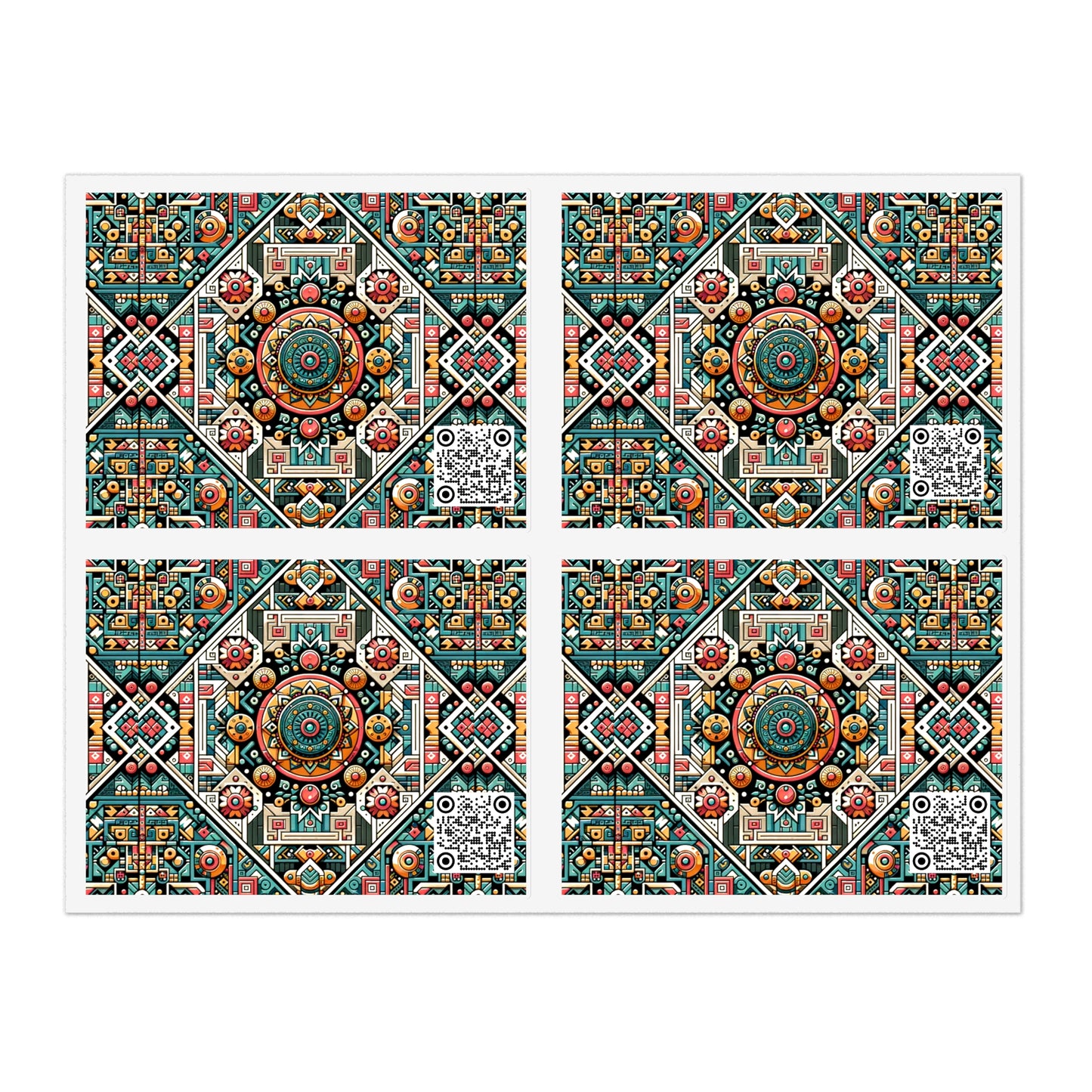 Cultural Fusion Tech Blend of Cultural Heritage With Tech-Inspired Elements Sticker Sheets - 8404 Design-74