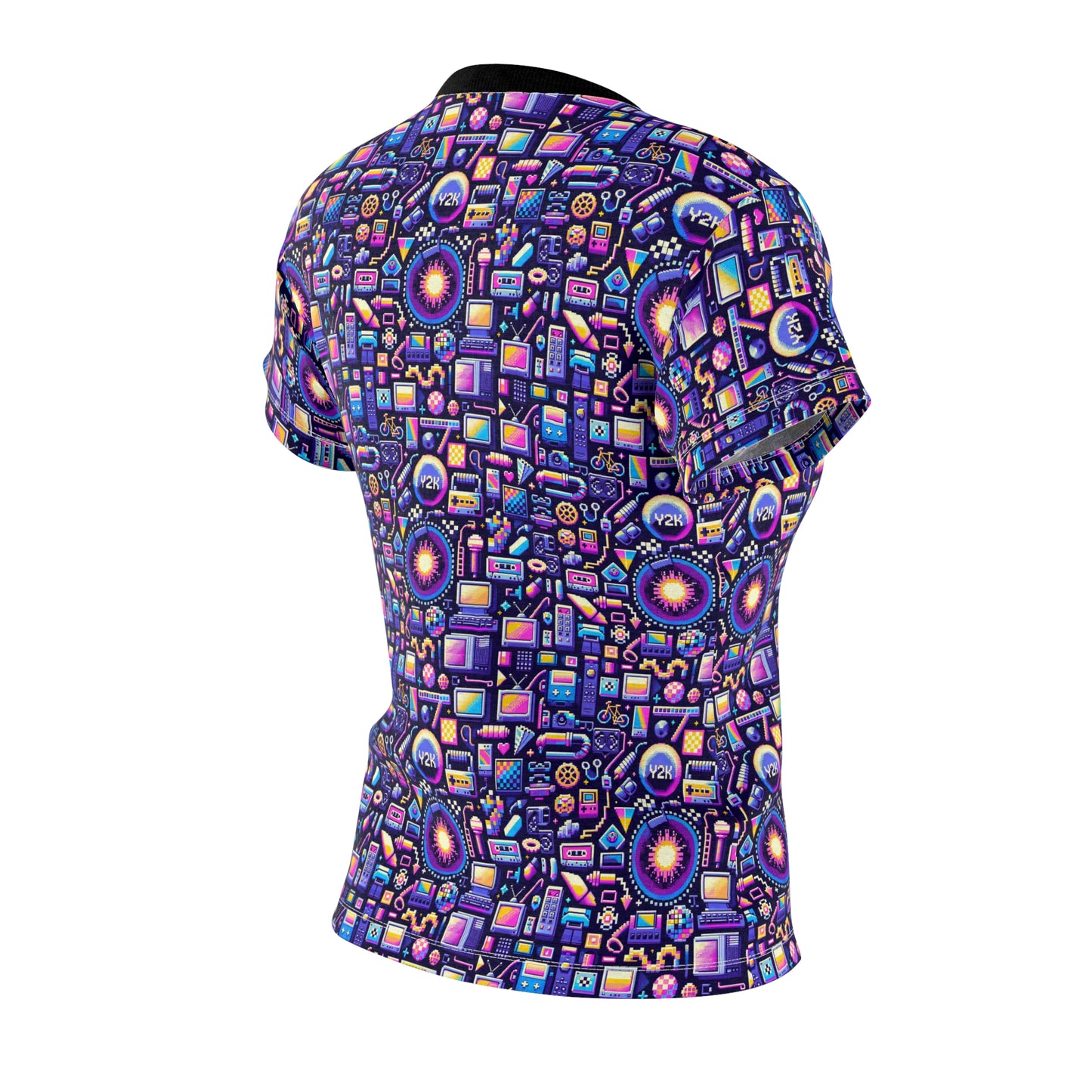 Digital Nostalgia Modern Retro Fusion Women's Cut & Sew Tee - 8404 Design-64