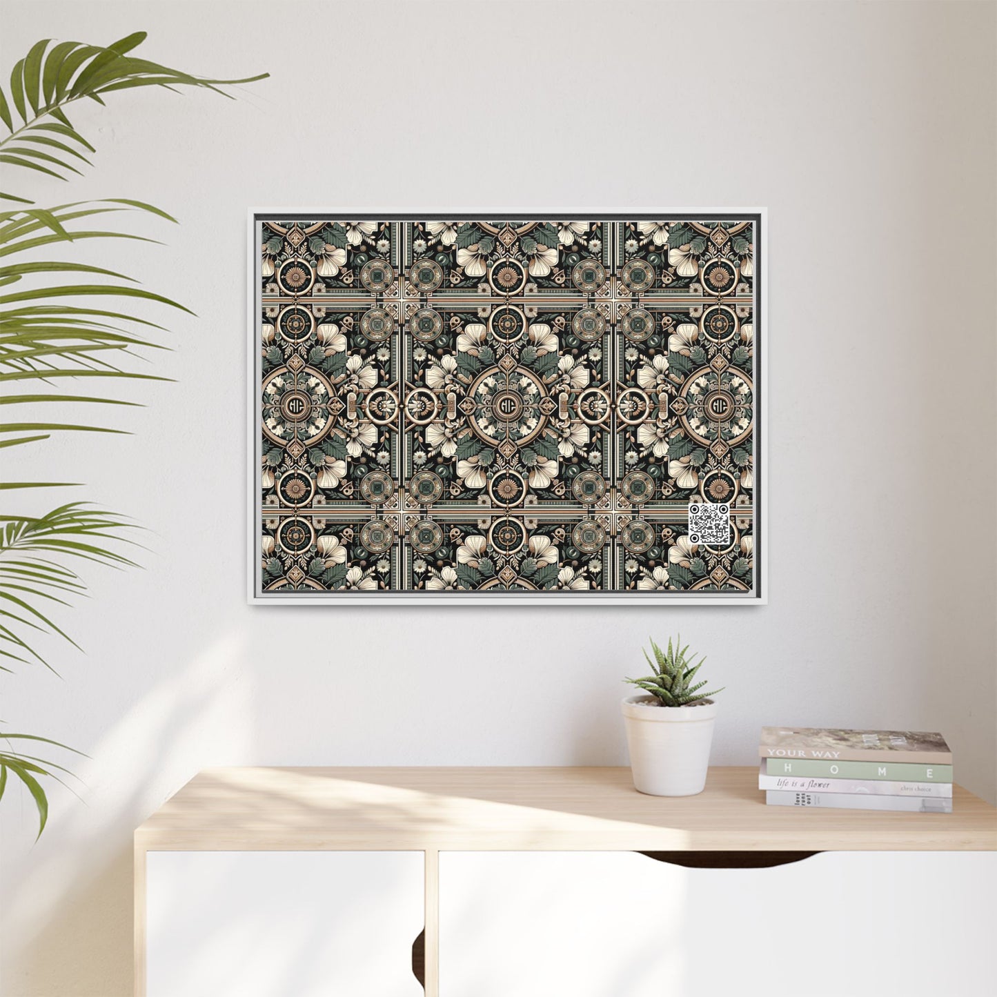 Cyber Garden Party Tech Garden Extravaganza Matte Canvas, Framed (multi-Color) - 8404 Design-66 A