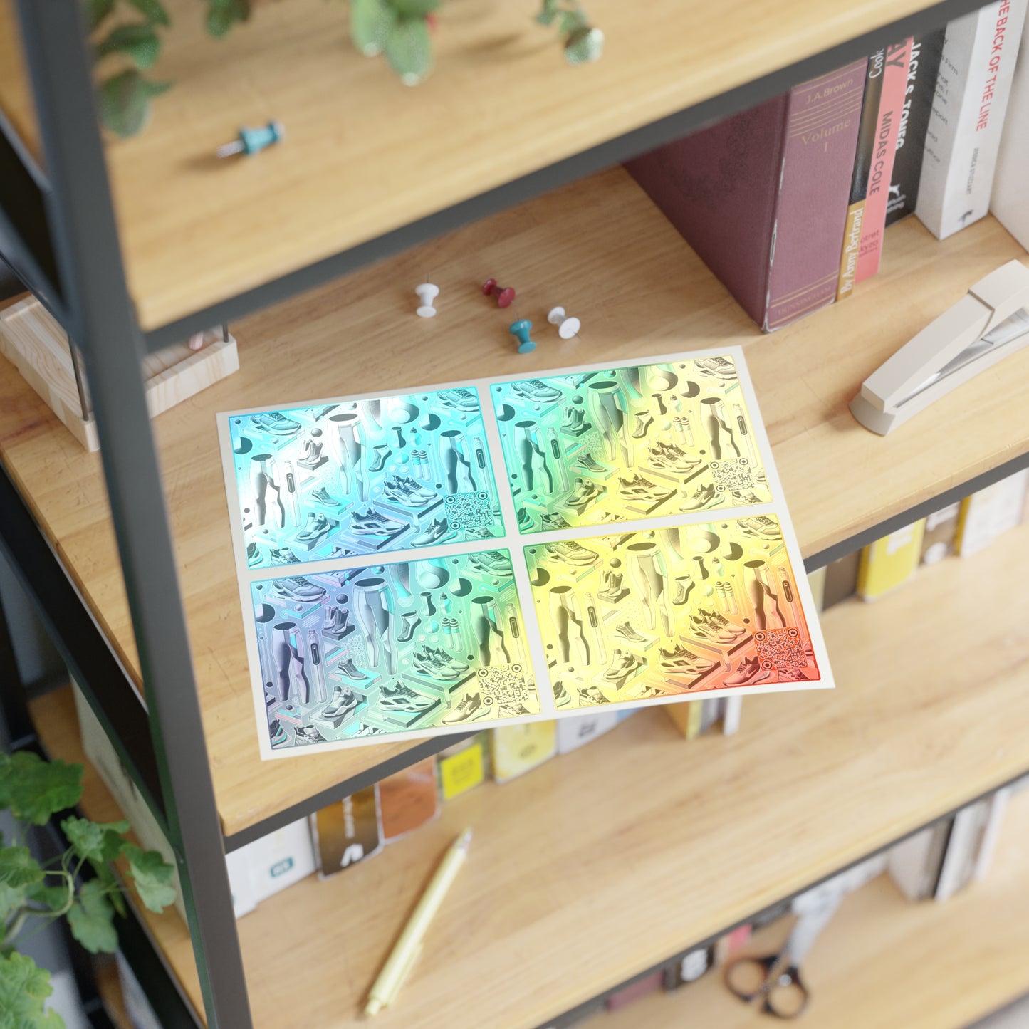 Tech-Infused Athleisure Futuristic Athletic Tech Sticker Sheets - 8404 Design-44