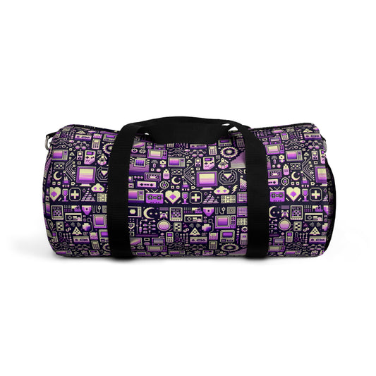 Digital Nostalgia Remix Modern Vintage Fusion Duffel Bag - 8404 Design-54