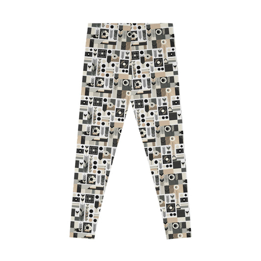 Elevated Athleisure Modern Sophistication With Sporty Elements Stretch Leggings - 8404 Design-57
