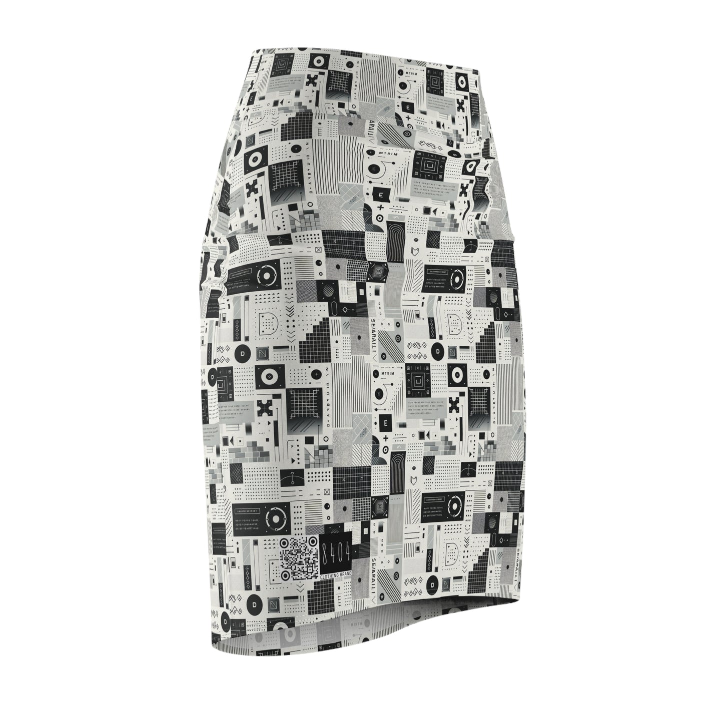 Digital Minimalism Minimalist Tech Women's Pencil Skirt - 8404 Design-50