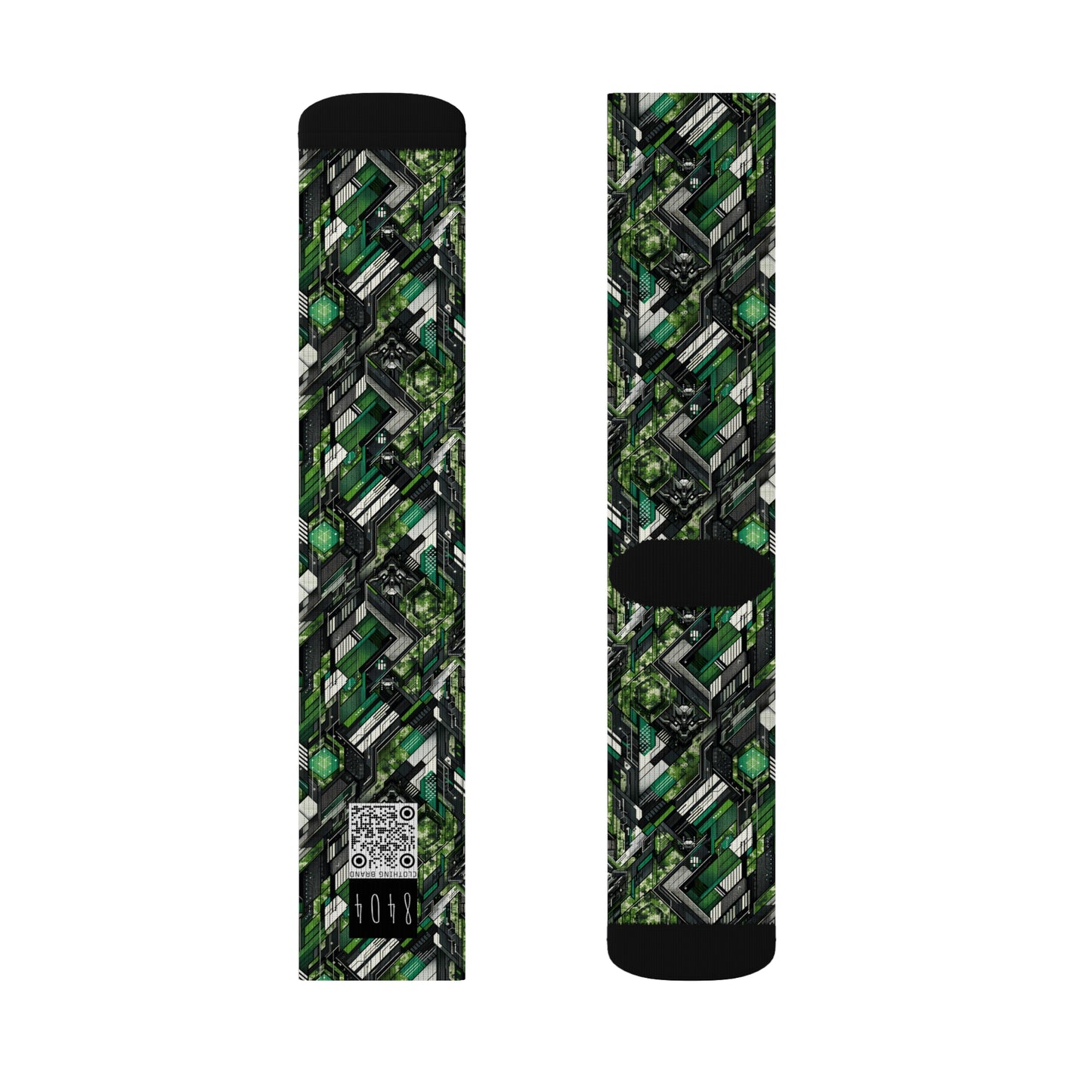 Tech Camo Fusion Tech-Forward Streetwear With a Futuristic Edge Sublimation Socks - 8404 Design-58