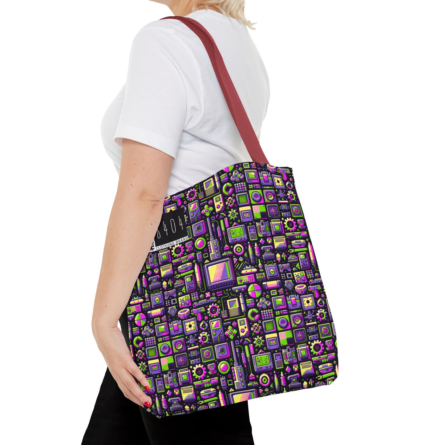 Digital Nostalgia Remix Modern Vintage Fusion Tote Bag - 8404 Design-67