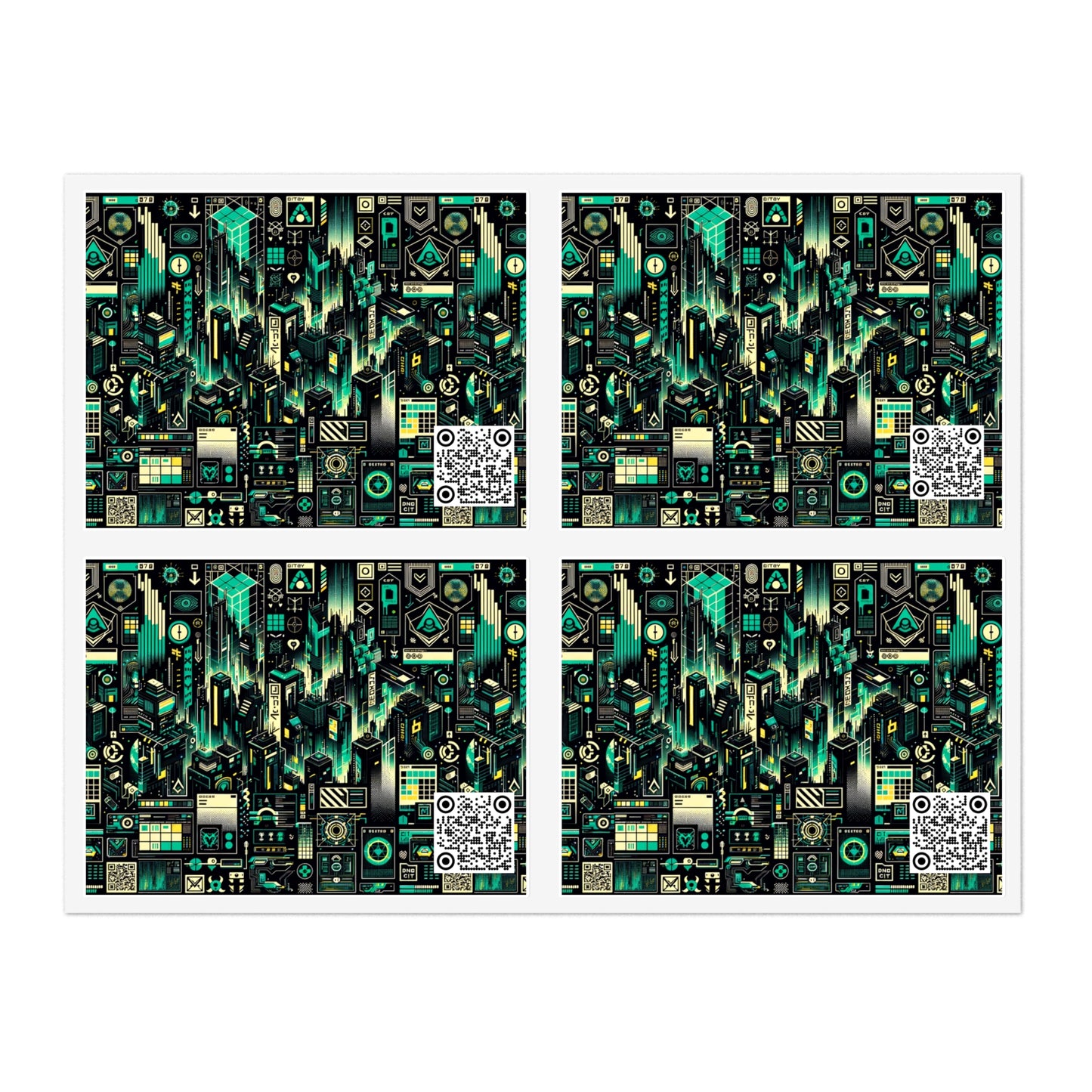 Digital Dystopia Tech Noir Sticker Sheets - 8404 Design-63