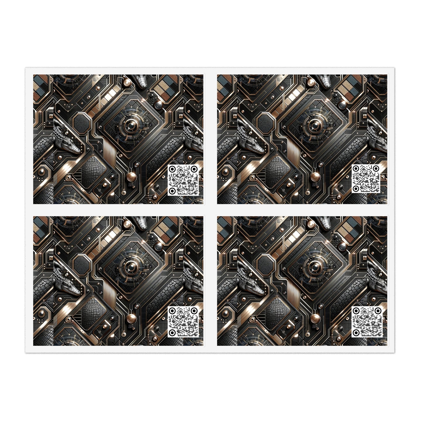 Tech Noir Fusion Sleek Tech Luxe Sticker Sheets - 8404 Design-56