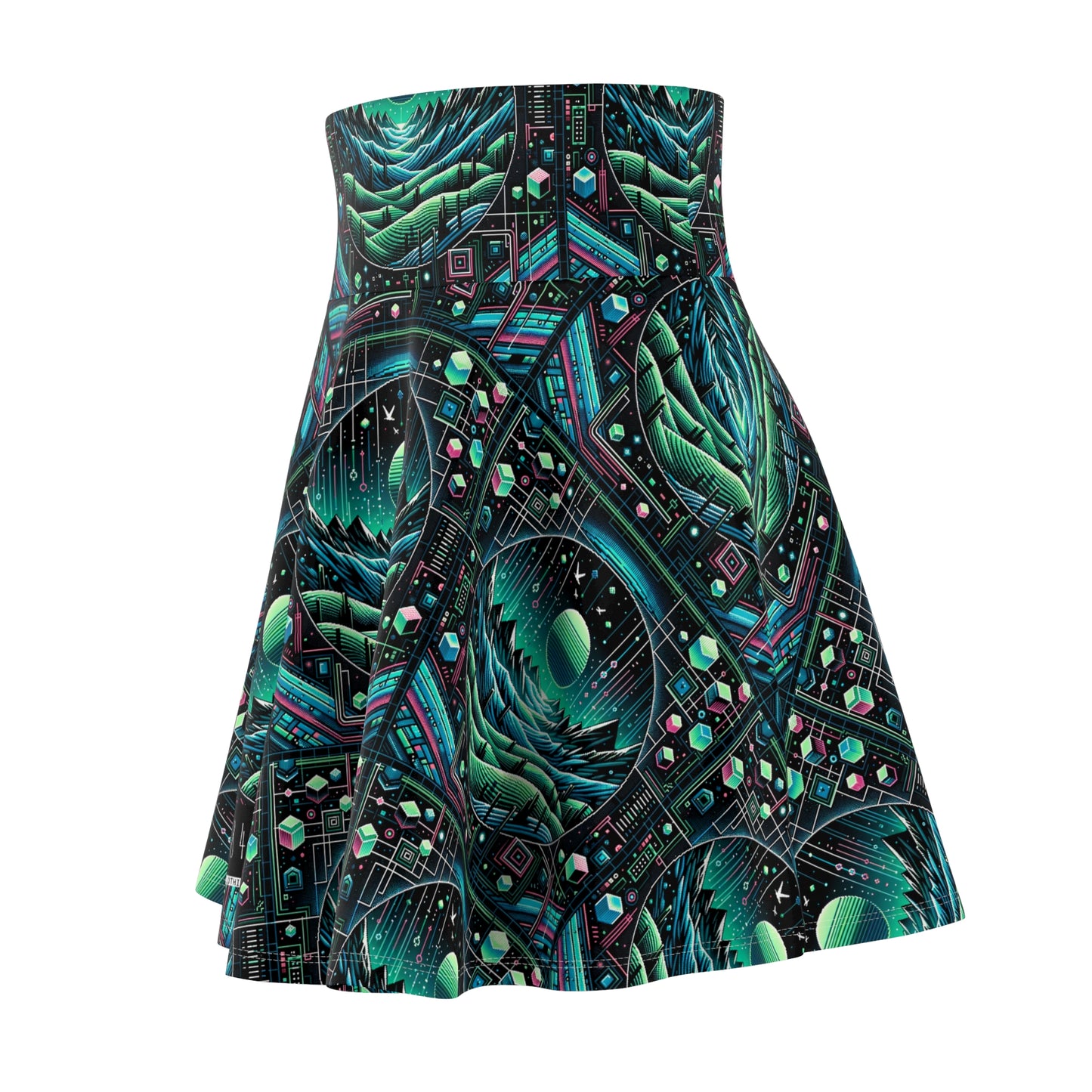 Digital Adventure Graphics Digital Explorer Women's Skater Skirt - 8404 Design-59