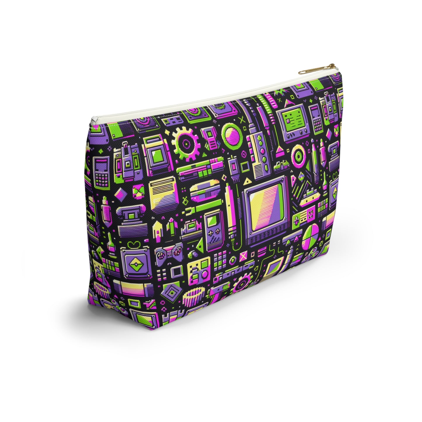 Digital Nostalgia Remix Modern Vintage Fusion Accessory Pouch W T-Bottom - 8404 Design-67