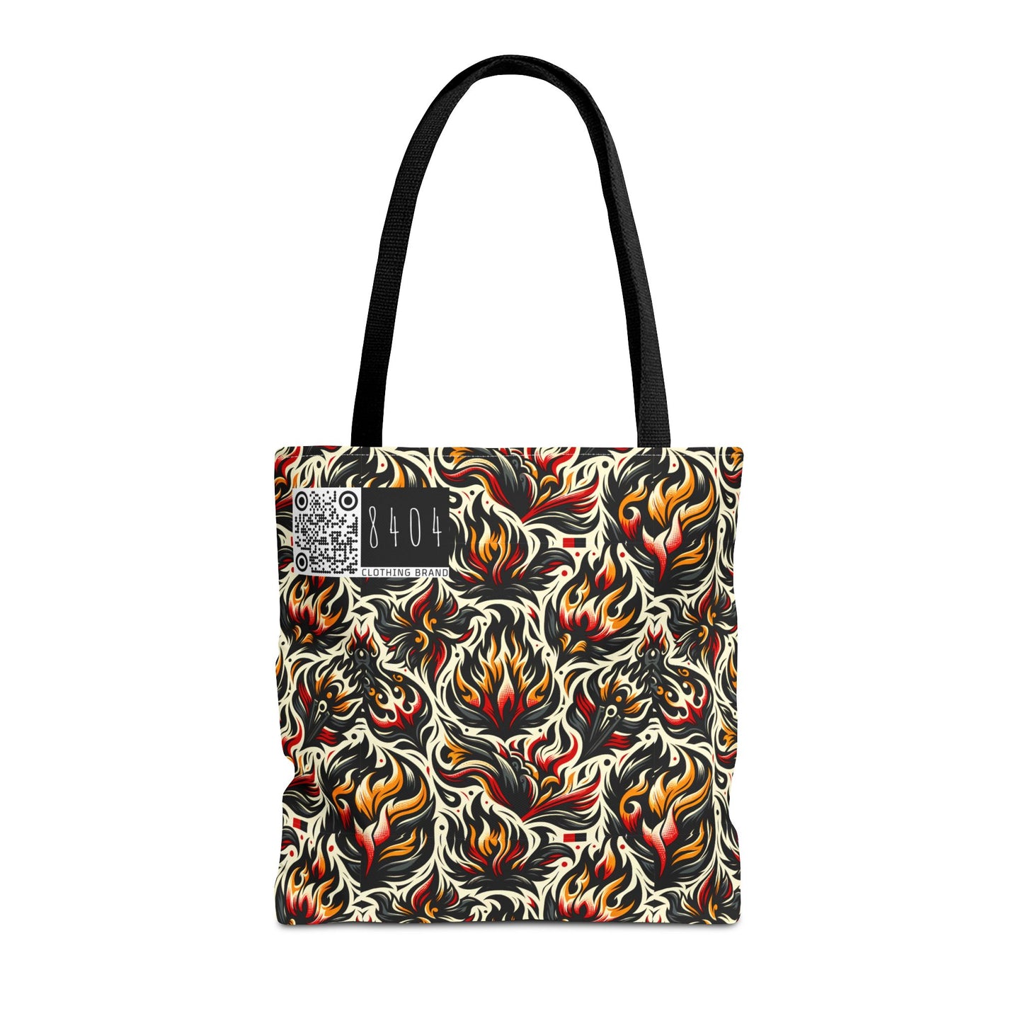 Fire & Flames Bold Streetwear Statement Tote Bag - 8404 Design-57