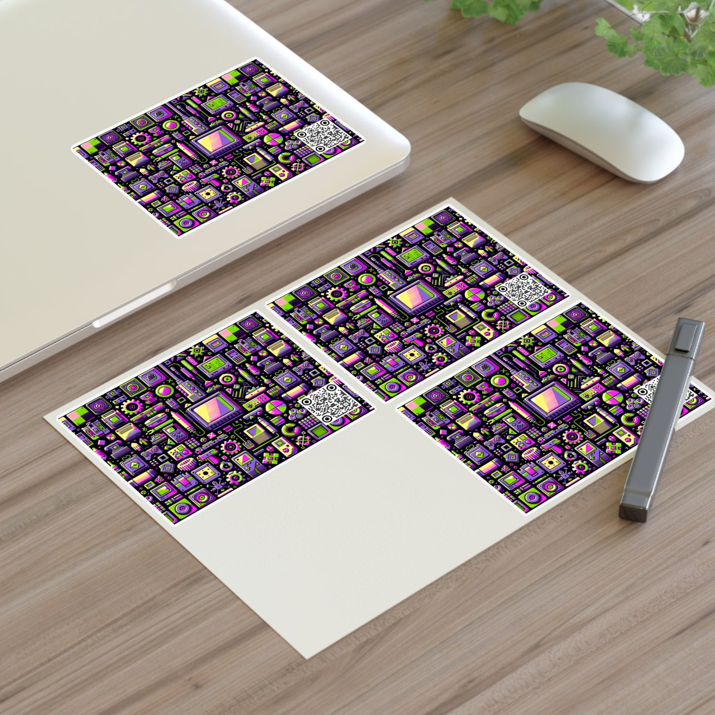 Digital Nostalgia Remix Modern Vintage Fusion Sticker Sheets - 8404 Design-67