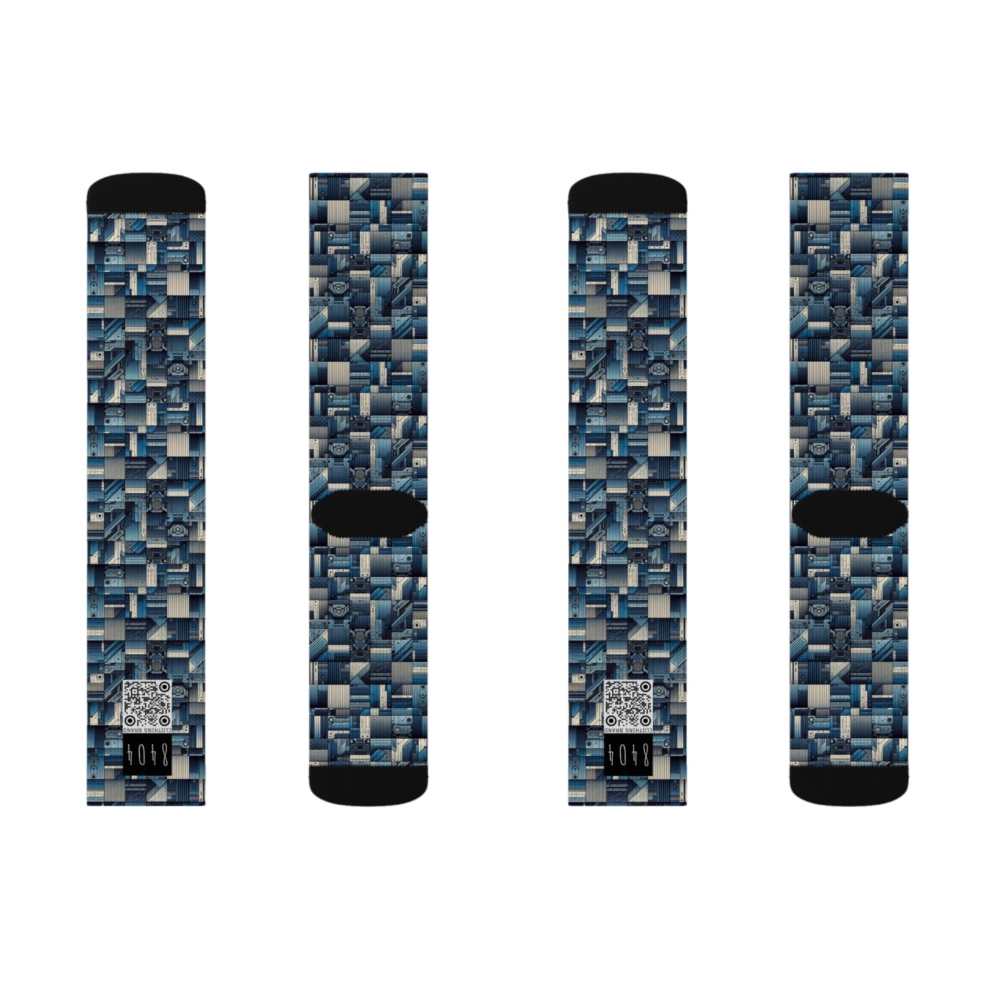Tech-Inspired Utility Tech-Forward Streetwear With Utilitarian Edge Sublimation Socks - 8404 Design-44