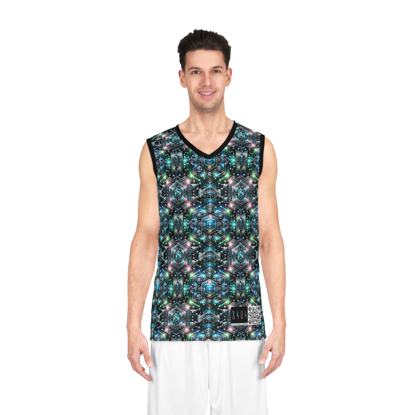 Tech-Infused Futurism Futuristic Tech Basketball Jersey - 8404 Design-63