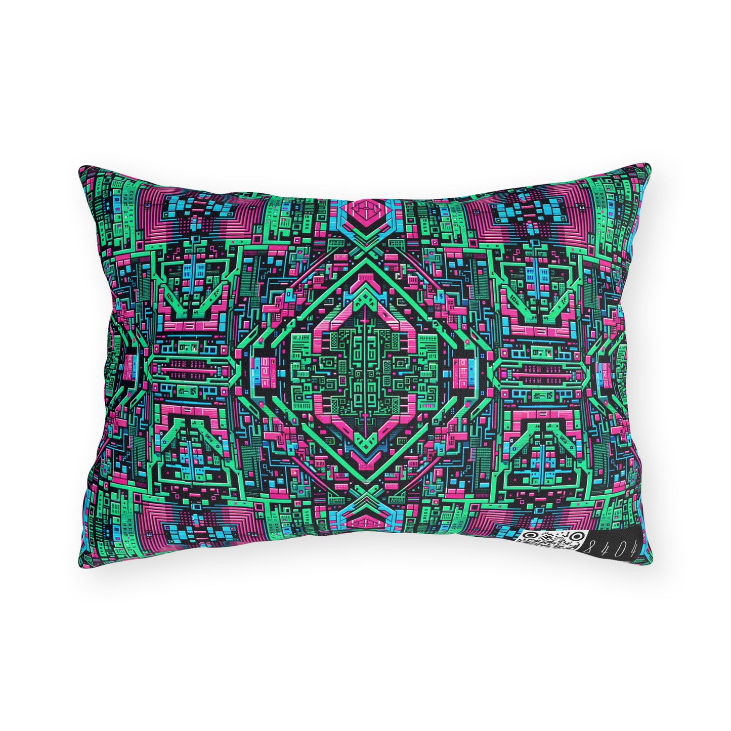 Digital Glitch Vibes Tech-Inspired Streetwear Outdoor Pillow - 8404 Design-71