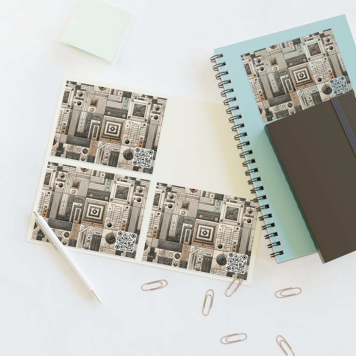 Tech Utility Chic Tech-Forward Minimalist Sticker Sheets - 8404 Design-54