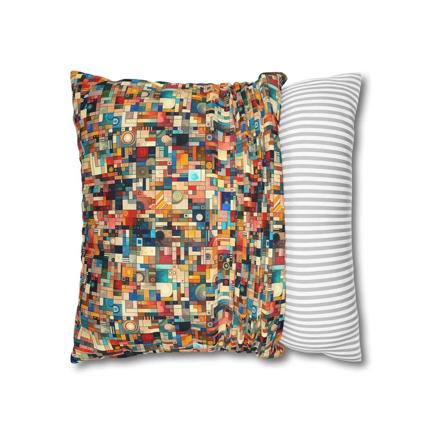 Digital Artistic Expression Artistic Streetwear Spun Polyester Square Pillowcase - 8404 Design-46