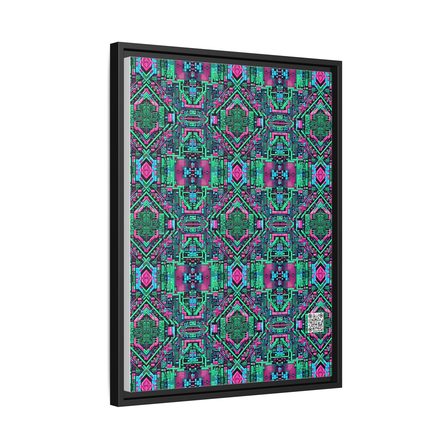 Digital Glitch Vibes Tech-Inspired Streetwear Matte Canvas, Framed (multi-Color) - 8404 Design-71 A