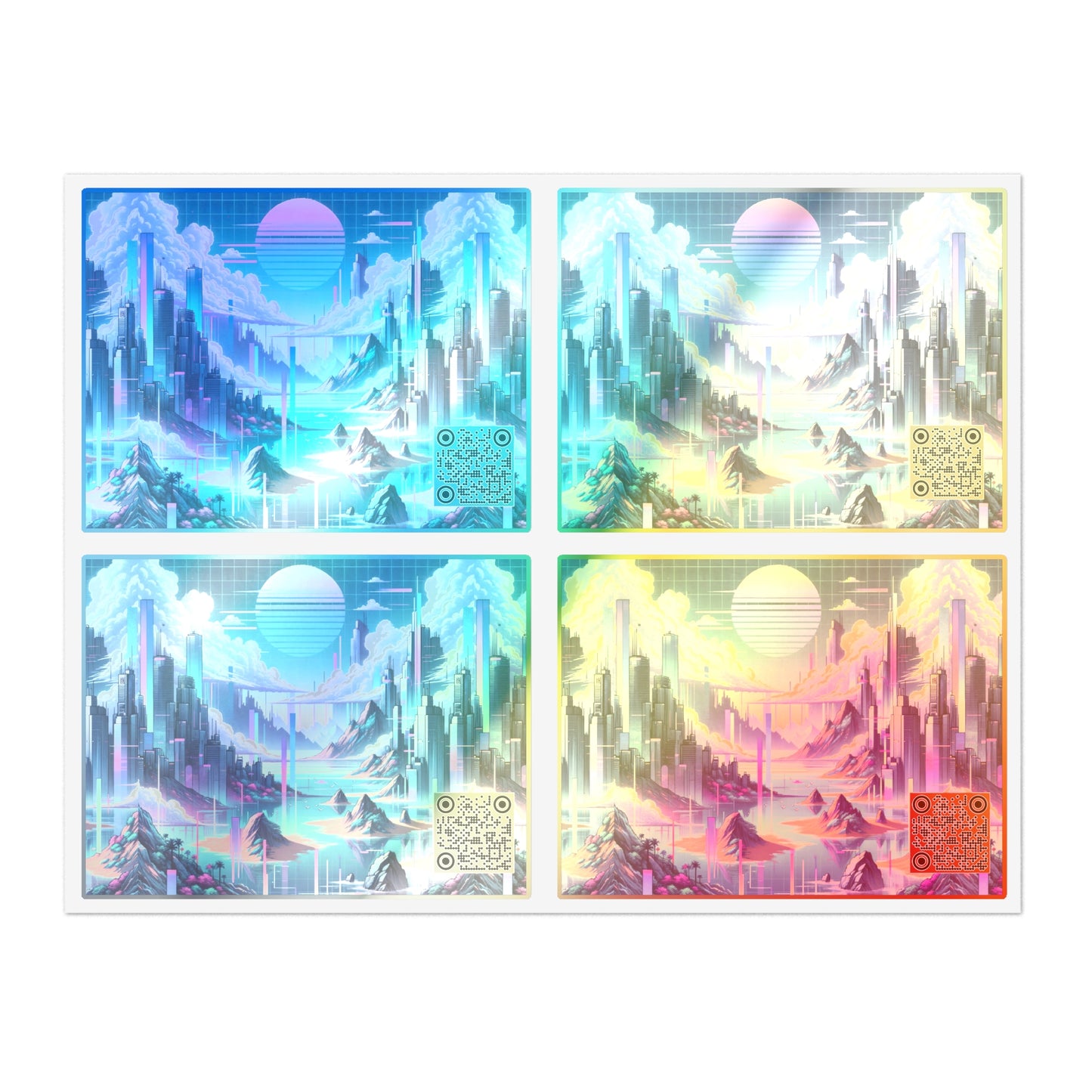 Digital Dreamscapes Digitally-Inspired Streetwear With a Dreamy, Surreal Twist Sticker Sheets - 8404 Design-53