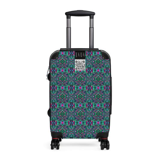 Digital Glitch Vibes Tech-Inspired Streetwear Suitcase - 8404 Design-71
