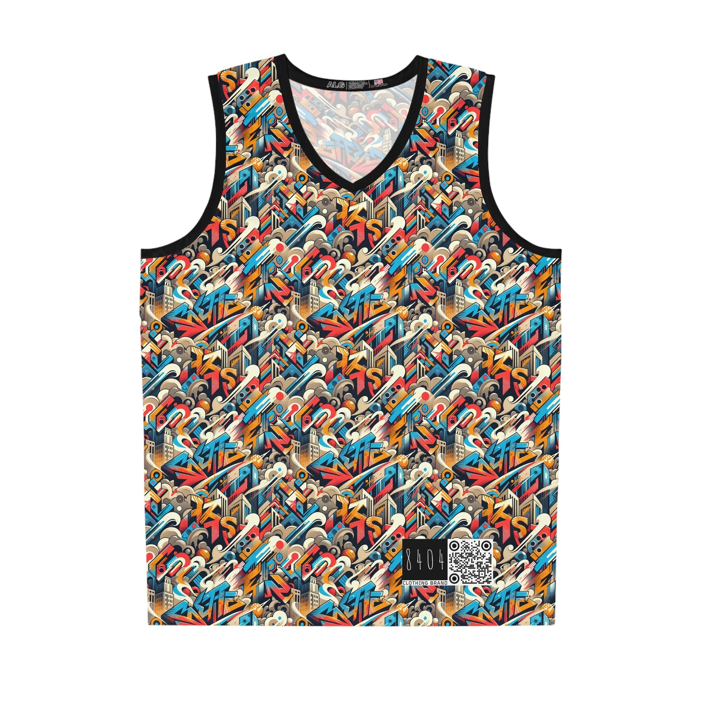 Neo-Traditional Street Art Modern Street Art Fusion Basketball Jersey - 8404 Design-44
