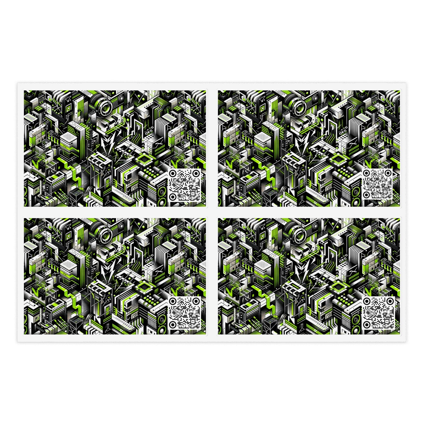 Graffiti Tech Fusion Bold Streetwear Fusion Sticker Sheets - 8404 Design-53