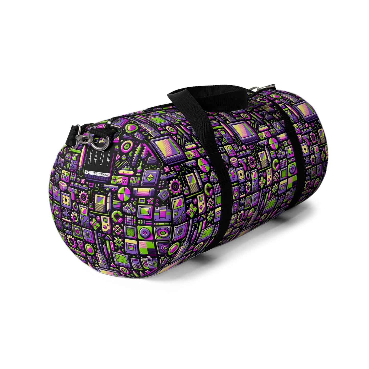 Digital Nostalgia Remix Modern Vintage Fusion Duffel Bag - 8404 Design-67