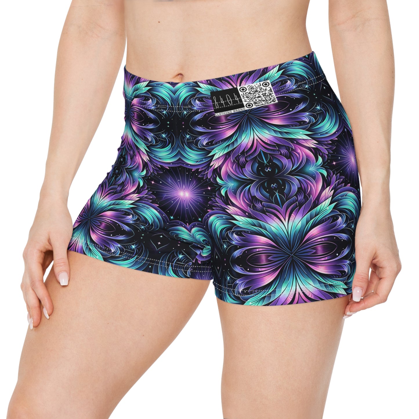Iridescent Dream Futuristic Tech Women's Shorts - 8404 Design-60