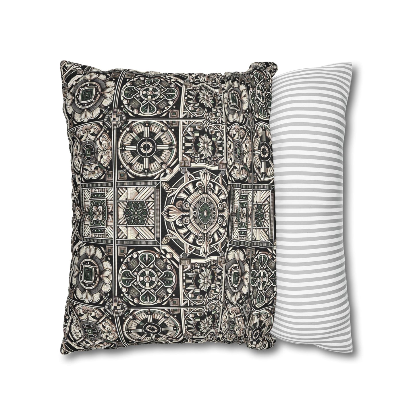 Cyber Garden Party Tech Garden Extravaganza Spun Polyester Square Pillowcase - 8404 Design-45