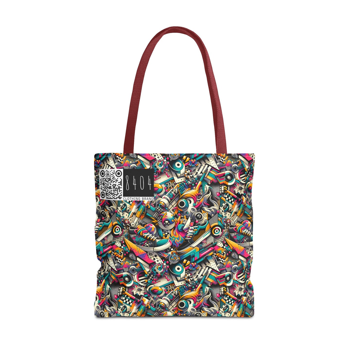 Urban Graffiti Fusion Eclectic Street Art Meets Modern Tech Culture Tote Bag - 8404 Design-55