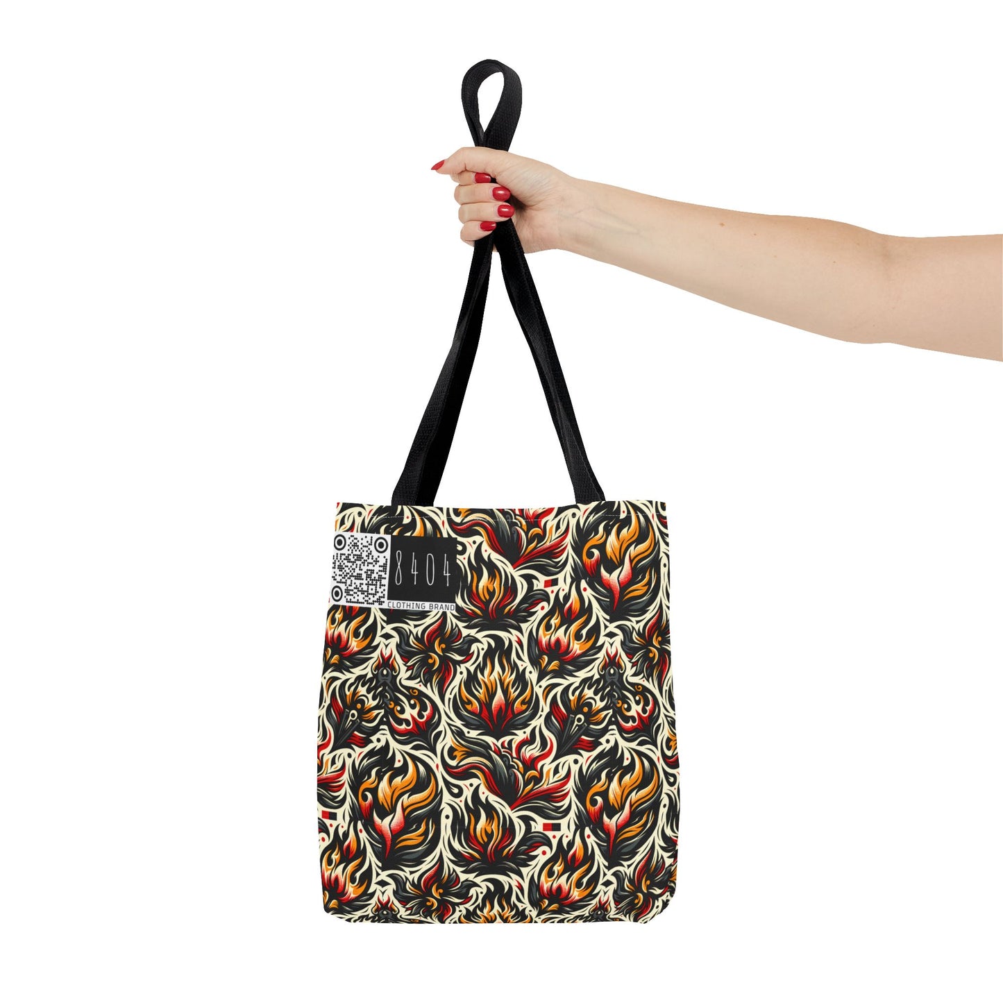 Fire & Flames Bold Streetwear Statement Tote Bag - 8404 Design-57