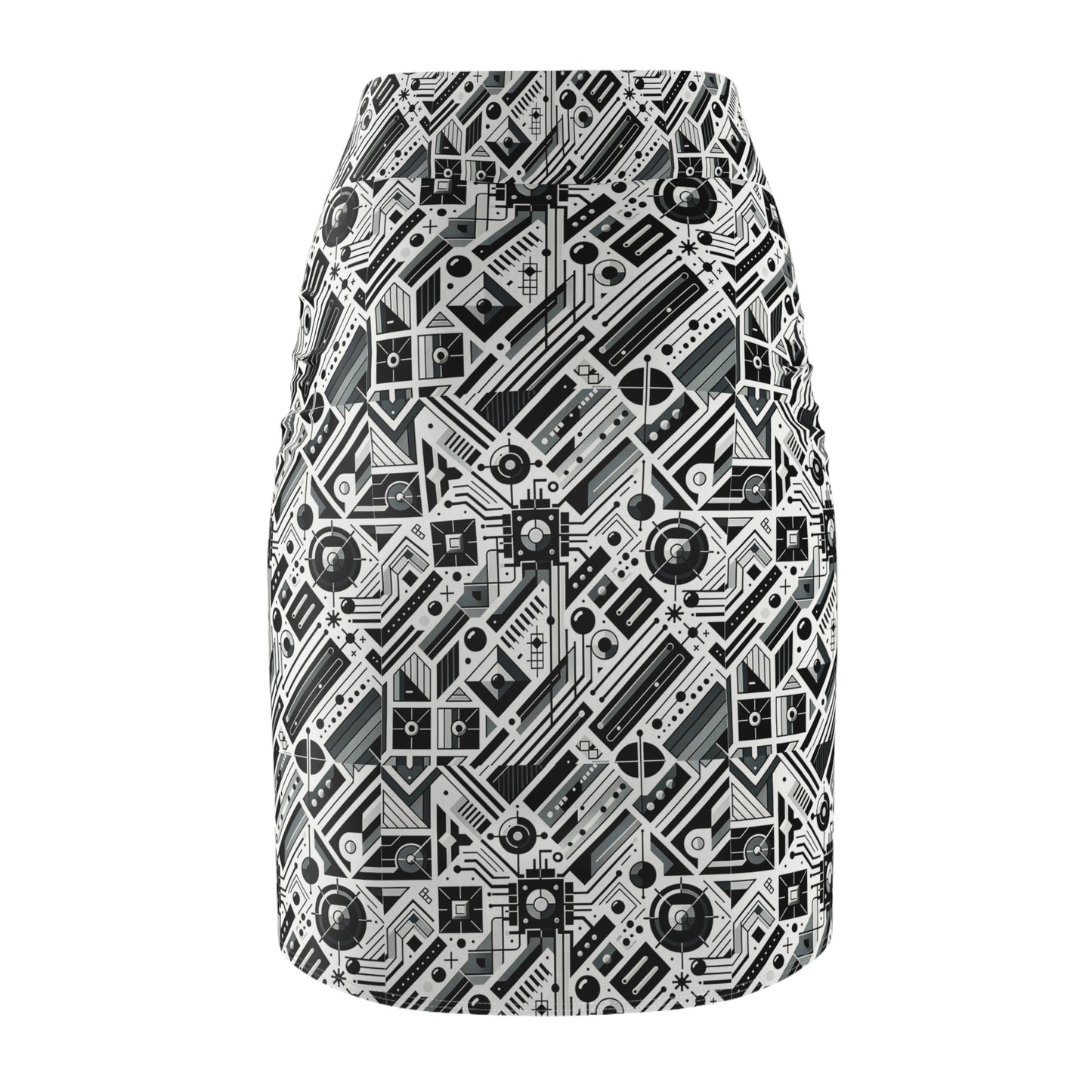 Digital Minimalism Minimalist Tech Women's Pencil Skirt - 8404 Design-62