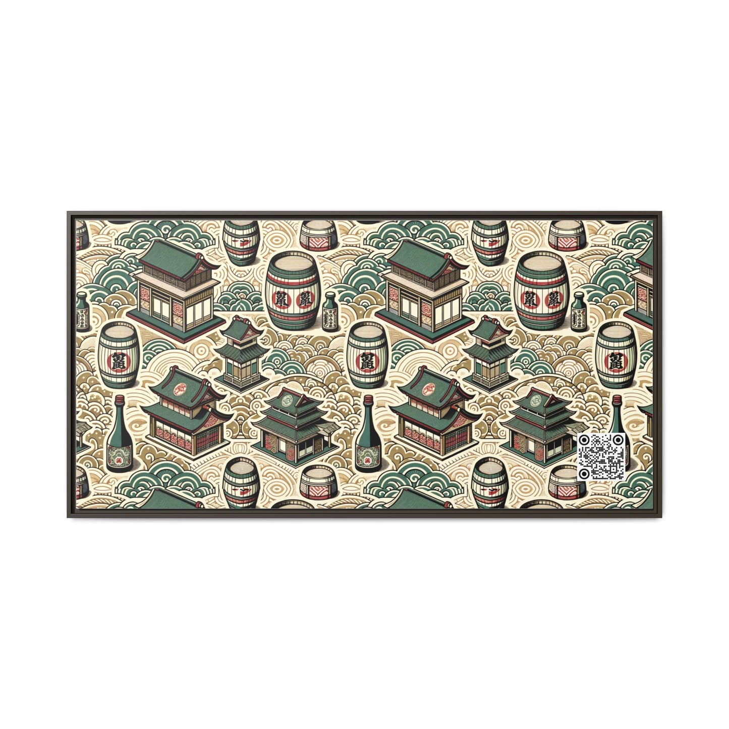 Cultural Artisanal Fusion Contemporary Cultural Elegance Matte Canvas, Framed (multi-Color) - 8404 Design-68 B