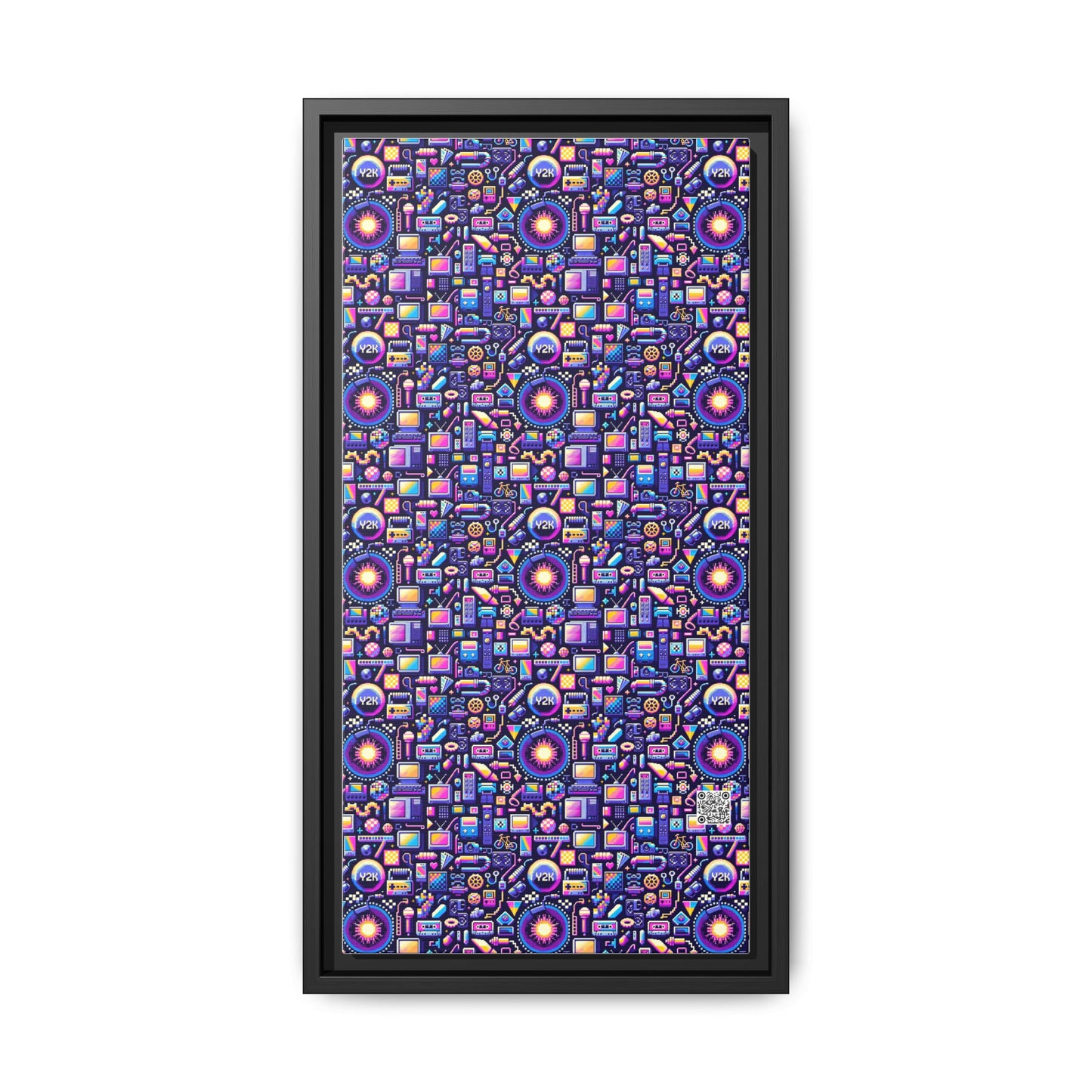 Digital Nostalgia Modern Retro Fusion Matte Canvas, Framed (multi-Color) - 8404 Design-64 B