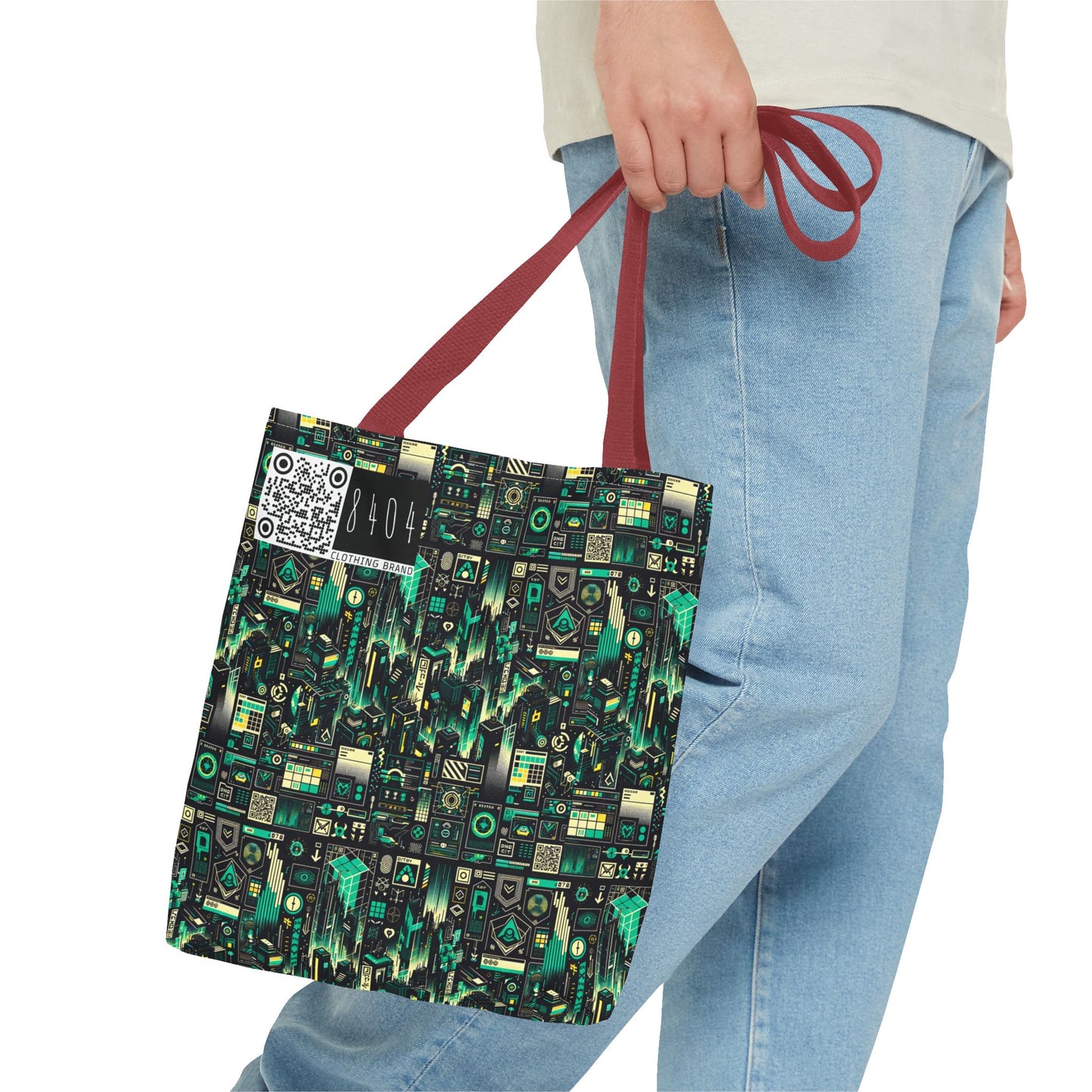 Digital Dystopia Tech Noir Tote Bag - 8404 Design-63