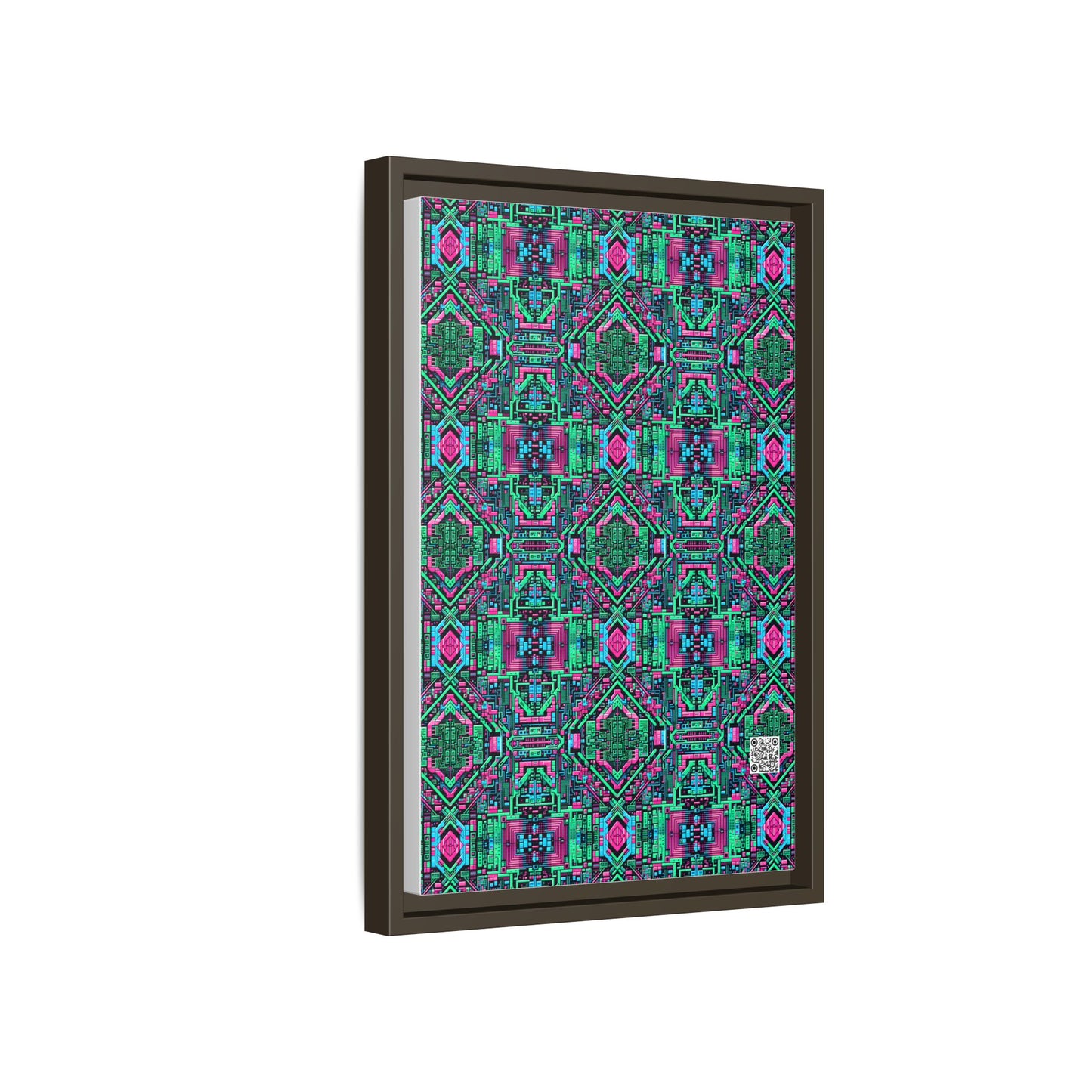 Digital Glitch Vibes Tech-Inspired Streetwear Matte Canvas, Framed (multi-Color) - 8404 Design-71 B