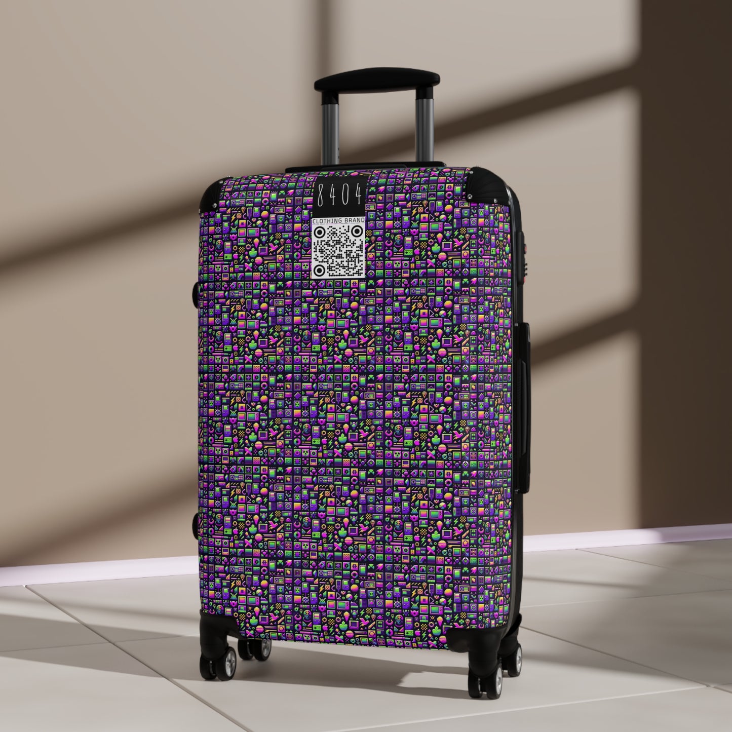 Digital Nostalgia Remix Modern Vintage Fusion Suitcase - 8404 Design-49