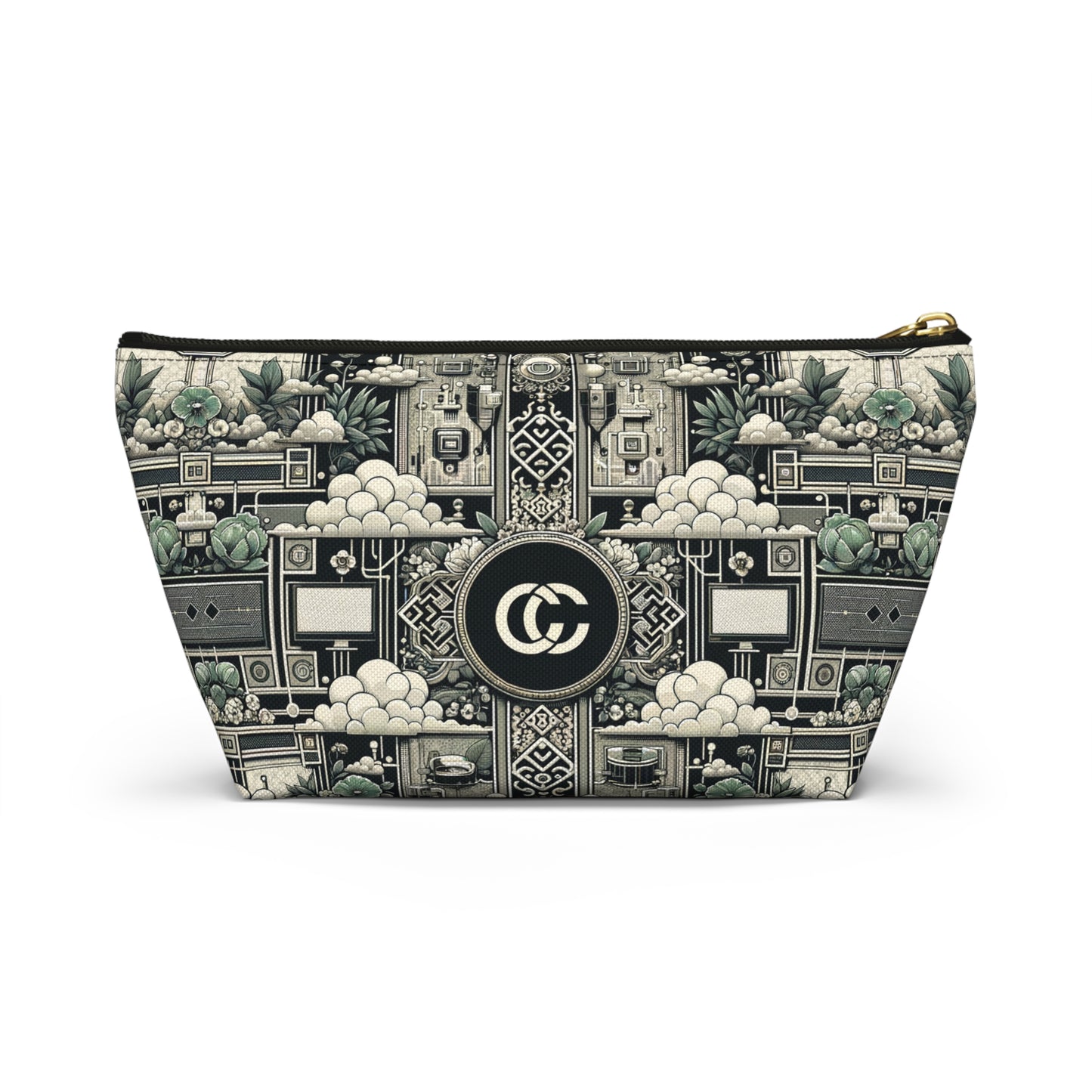 Cyber Garden Party Tech Garden Extravaganza Accessory Pouch W T-Bottom - 8404 Design-54