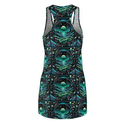 Digital Adventure Graphics Digital Explorer Women's Cut & Sew Racerback Dress - 8404 Design-59