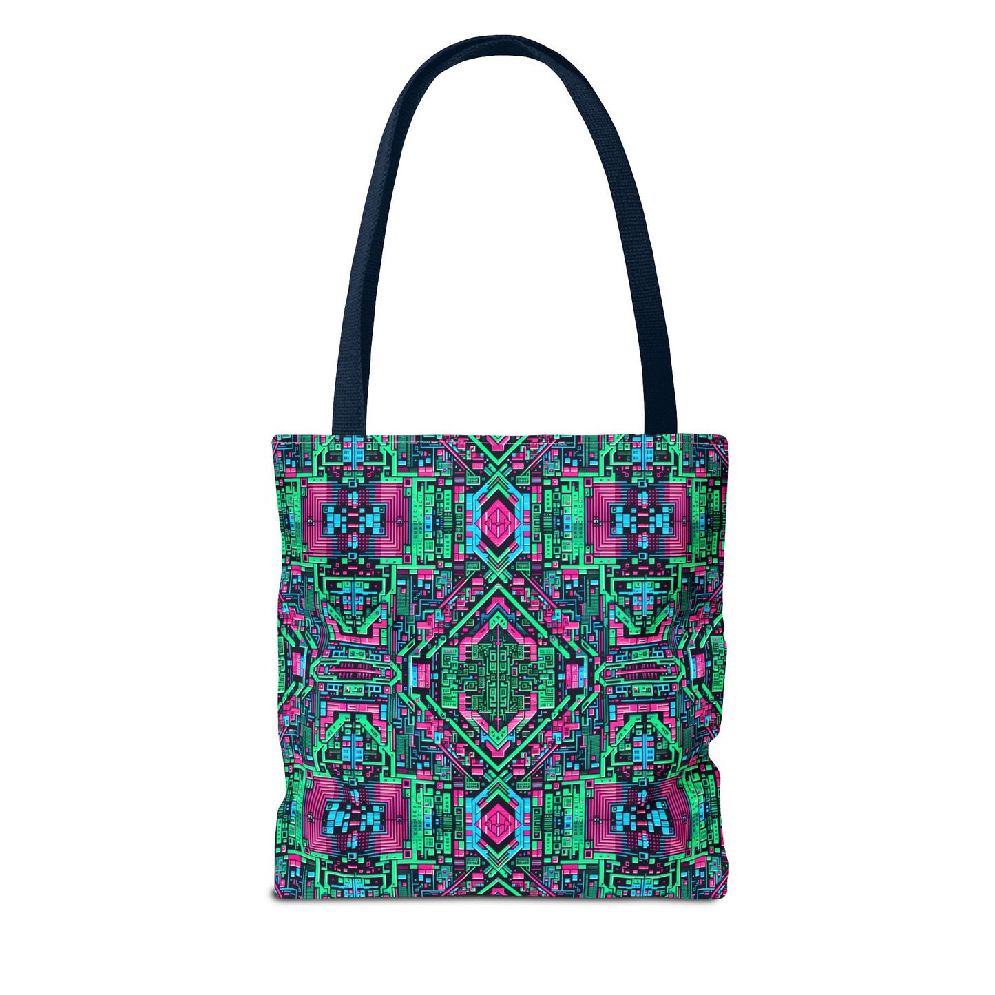 Digital Glitch Vibes Tech-Inspired Streetwear Tote Bag - 8404 Design-71